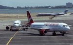 SAN FRANCISCO - AUGUST 08:  Two Virgin America...