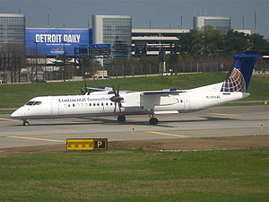 Continental Connection Bombarder Q400 operated...