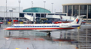 American Eagle Airlines ERJ-140 at O'Hare Inte...