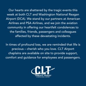 Charlotte Douglas CLT Condolences For AA5342